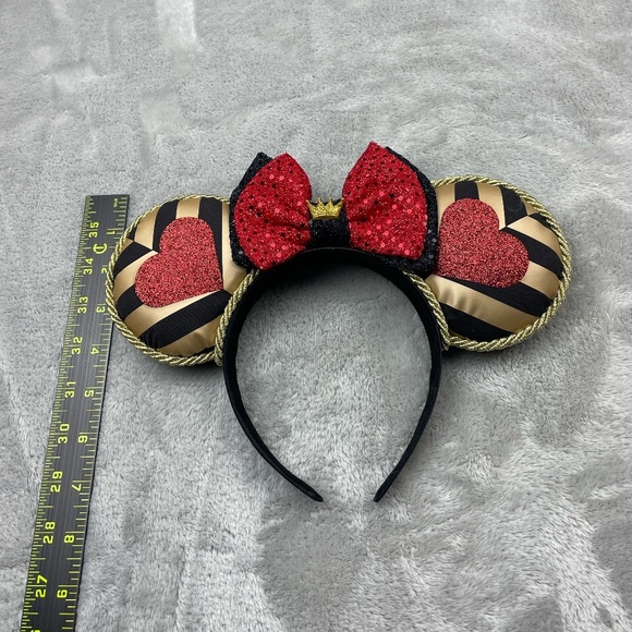 Disney Queen of Hearts Custom Made Minnie Mouse Ears Headband Adult Size - Picture 6 of 6